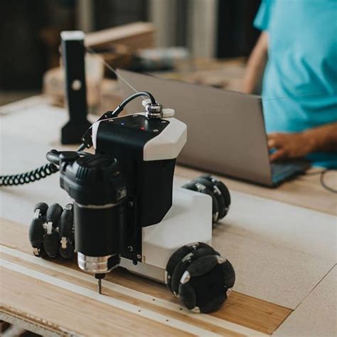 portable robot router on wheels